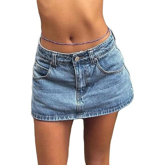 Dresses & Skirts - Denim Skort Women’s Stretchy Mini Jeans Casual Country Concert Outfits